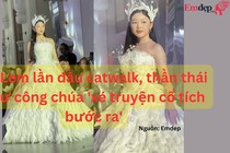 Con gái Quyền Linh lần đầu sải bước trên sàn catwalk, được khen 'như xé truyện cổ tích bước ra'